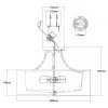 Półplafon Lacey 4 źródła światła antyczny pewter biały okrągły abażur klasyczny minimalistyczny KL-LACEY-SFM-AP KICHLER